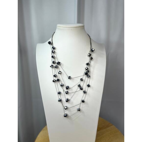 Chico's Jewelry - Chico's beaded multi strand necklace signed costume jewelry versatile trendy